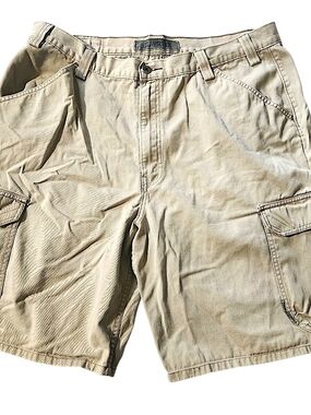 Y2K Levis SilverTab Shorts Mens 40x12 Tan Beige Khaki Baggy Utility Outdoors